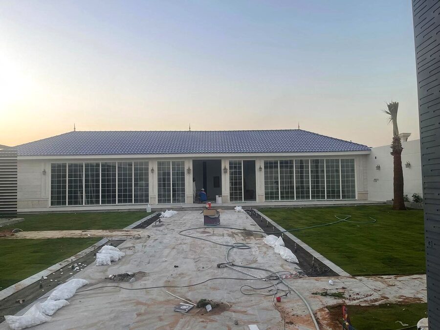 Blue Cube completed villa exterior