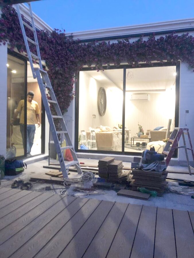 Blue Cube installation team at work